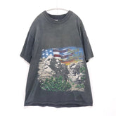 90s Vintage Hazelwood | America the Beautiful Graphic Tee "Mount Rushmore & Snake" (Made in USA)