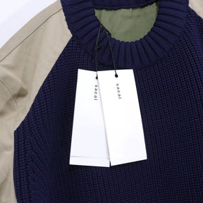 sacai 25SS | Cotton Chino Mix Pullover (25-03606M)