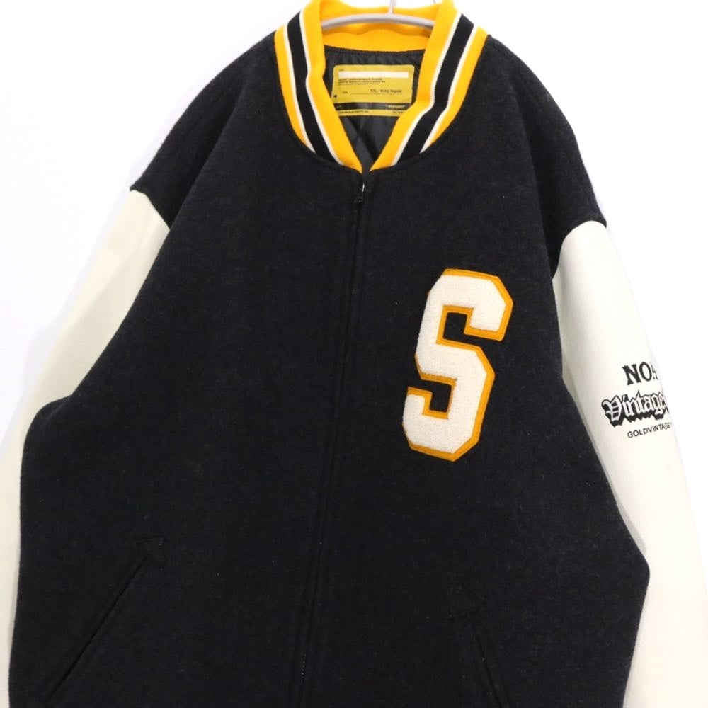 SWAGGER | Varsity Jacket "S-Logo" (Black/White)