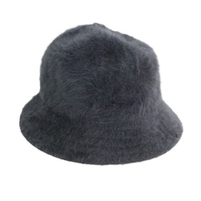 90s 00s KANGOL(カンゴール) アンゴラファー ハット ブルーロゴ