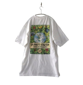 90s USA製 earth day アースデイ 25周年 XLサイズ メンズ Tシャツ カットソー 半袖 シングルステッチ アニマル 地球 中古B 古着