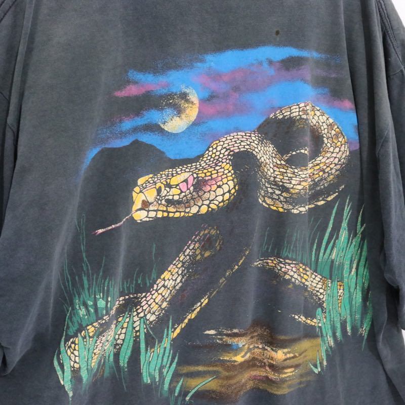 90s Vintage Hazelwood | America the Beautiful Graphic Tee "Mount Rushmore & Snake" (Made in USA)