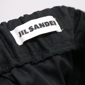 JIL SANDER | High Density Cotton Wide Easy Pants "Black" (JSMT31113M)