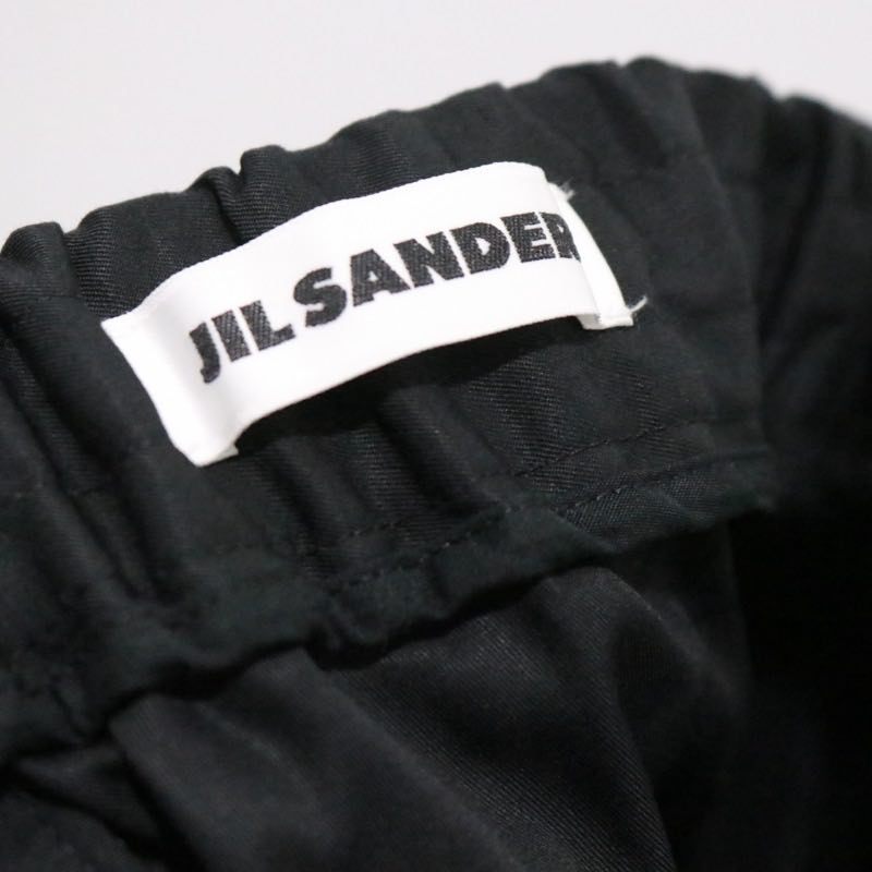 JIL SANDER | High Density Cotton Wide Easy Pants "Black" (JSMT31113M)