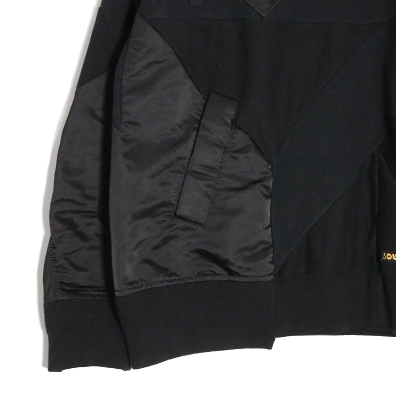 sacai 21SS | x Hank Willis Thomas Patchwork Sweat "Black" (21-02499M)