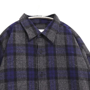 WTAPS 25AW | Check Shirt "Blue×Gray" (252TQDT-SHM03)