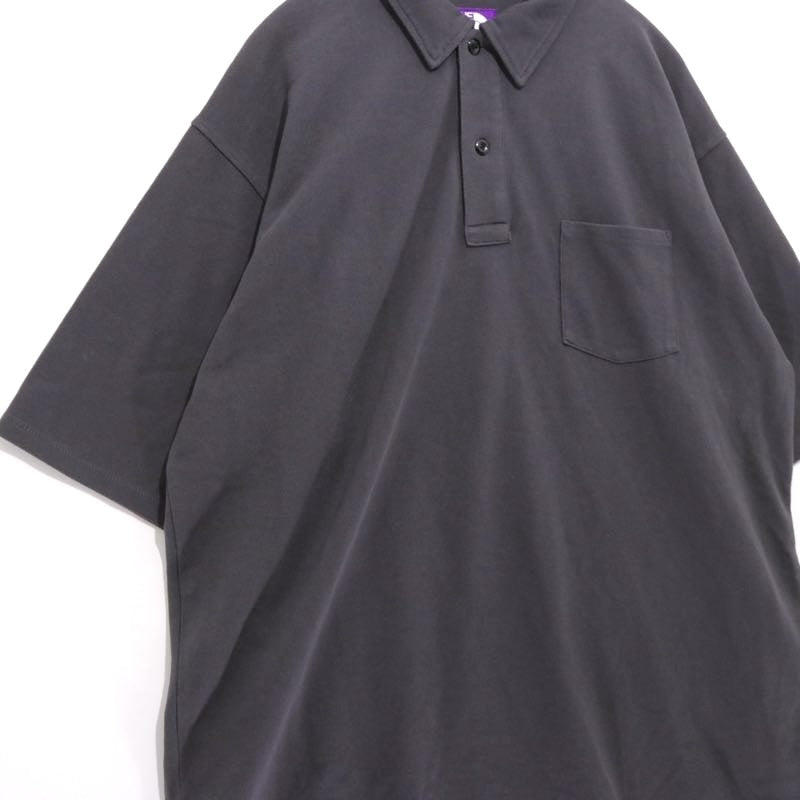 THE NORTH FACE PURPLE LABEL 2025SS | Moss Stitch Field Big Polo "Charcoal" (N25SH091)