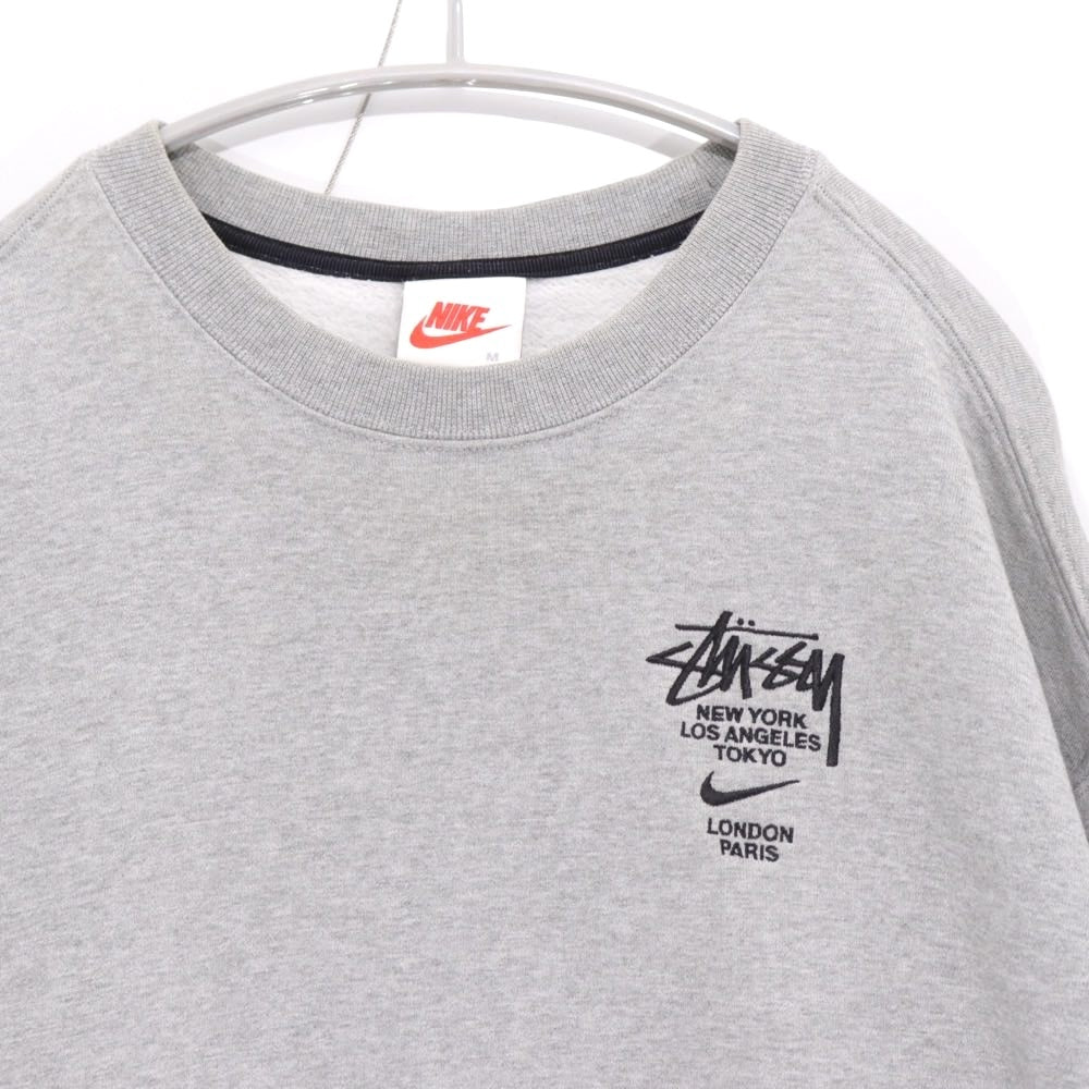 NIKE Stussy 20AW | Fleece Crew Sweatshirt "Grey" (DC4198-050)