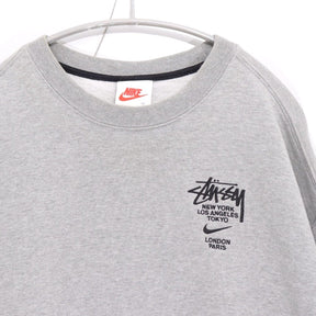 NIKE Stussy 20AW | Fleece Crew Sweatshirt "Grey" (DC4198-050)