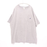 90s Vintage Disney | Mickey Silhouette Embroidery Pocket T-Shirt "Grey"Made in USA