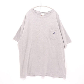 90s Vintage Disney | Mickey Silhouette Embroidery Pocket T-Shirt "Grey"Made in USA
