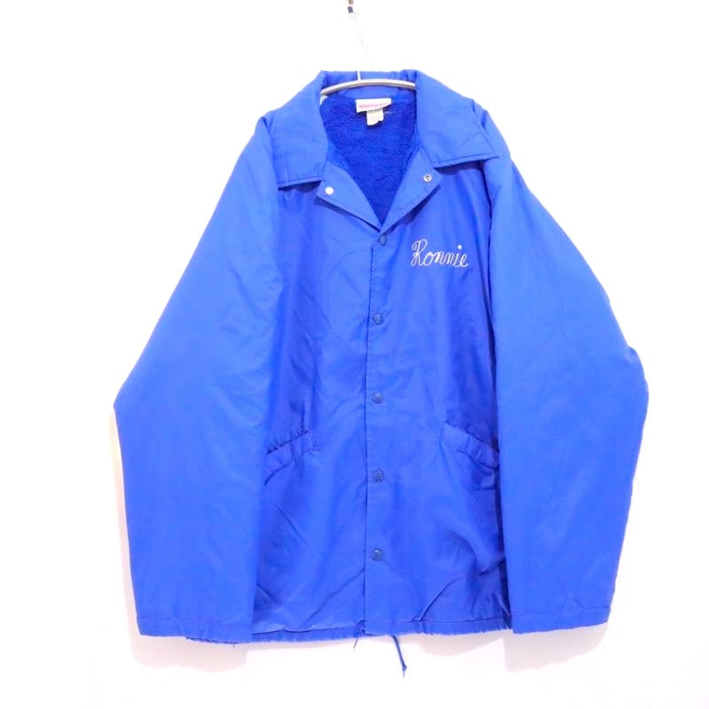 HARTWELL 1980s-90s | Fleece Lined Coach Jacket "Blue" (LOT 1631) [Made in USA]