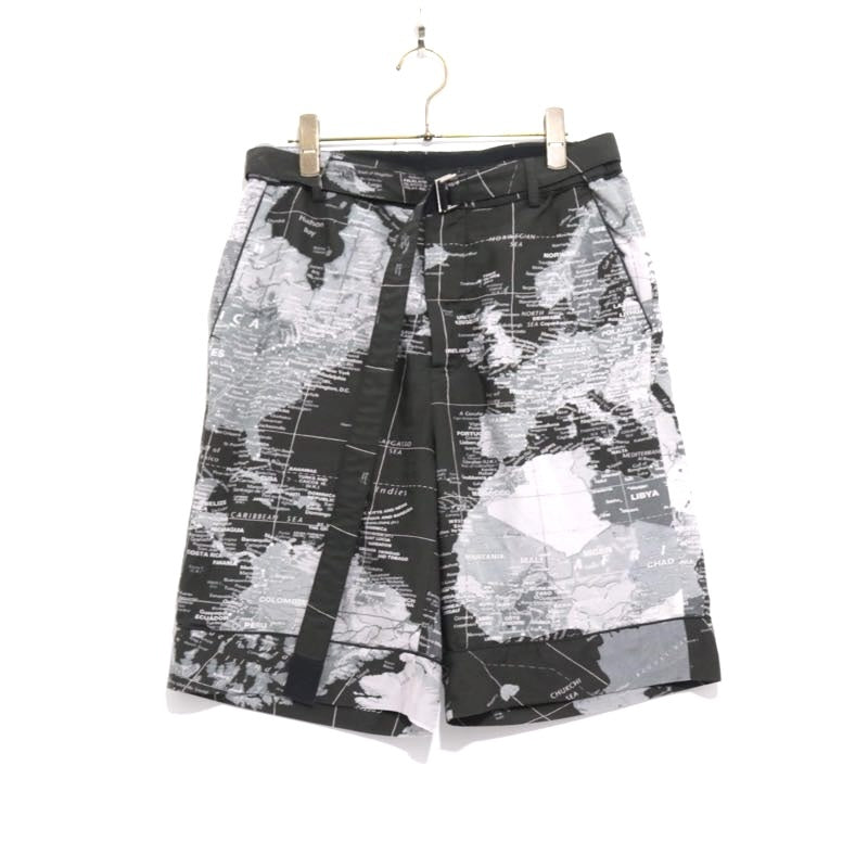 sacai 20SS | World Map Short Pants "Black" (20-02303M)