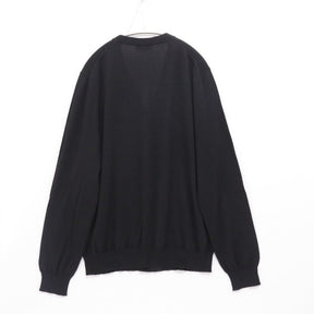 PRADA 24SS | High-Gauge Wool V-Neck Cardigan "Black" (DNA959 S221 128D)