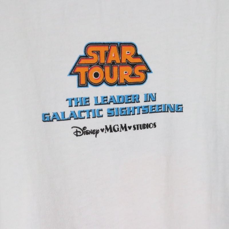 90s Disney | Star Wars Official T-Shirt "White / Large Print" (Made in USA / XXL)
