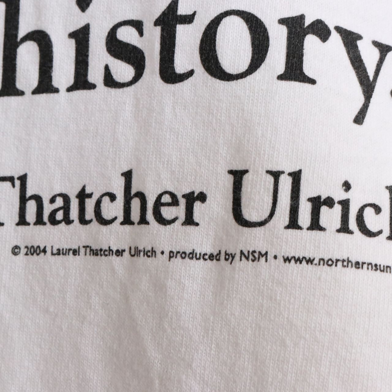 00s USA製 ALORE vintage XXL メンズ 半袖Tシャツ 2004年 アメリカ人歴史家「ローレル・サッチャー・ウルリッヒ」