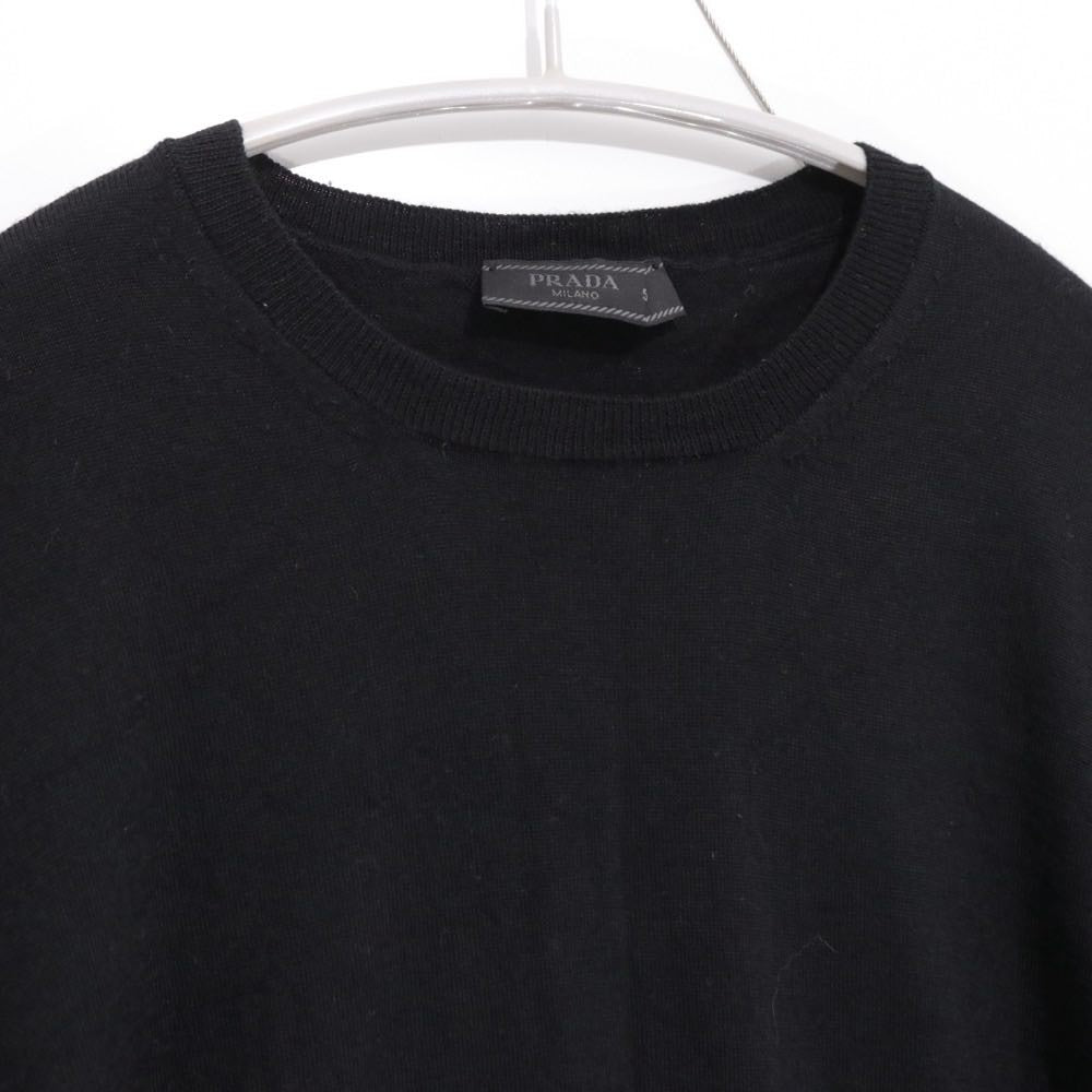 PRADA 23AW | High-Gauge Wool Crew-Neck Knit "Black" (DNA641 S152 128D)