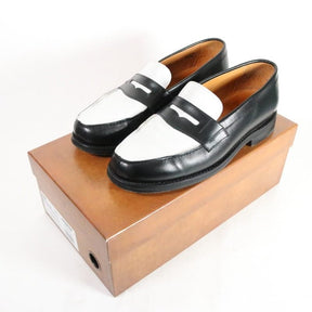 Berwick 1707 | Bicolor Coin Loafer "Black & White" (4456)