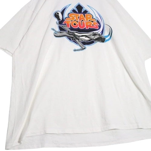 90s Disney | Star Wars Official T-Shirt "White / Large Print" (Made in USA / XXL)
