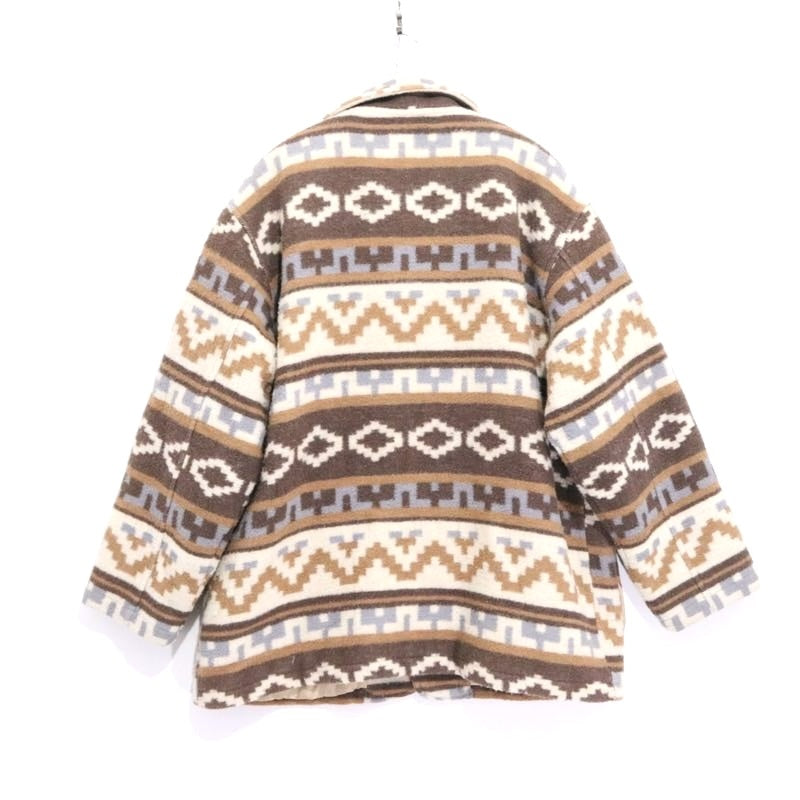 WAGE SCALE | Native Pattern Insulated Wool Jacket "Brown/Multi"