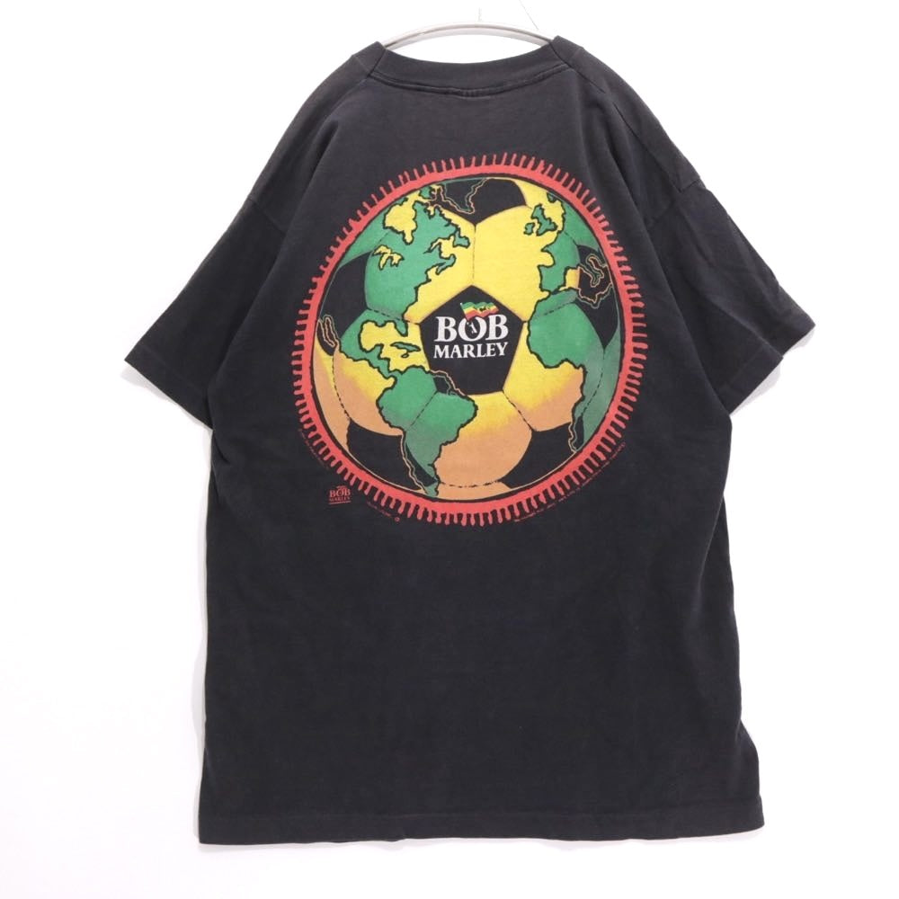 LIQUID BLUE 90s | BOB MARLEY Soccer S/S Tee "Black / 1994 Copyright Made in USA"
