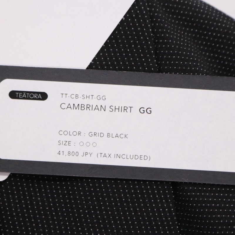 TEATORA | CAMBRIAN SHIRT S/S "GRID Black" (TT-CB-SHT-SS-GG)