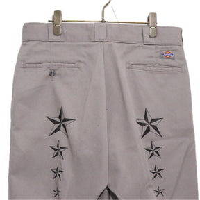 Dickies 90s-00s | Star Graphic Work Pants "Gray" (Made in Mexico)