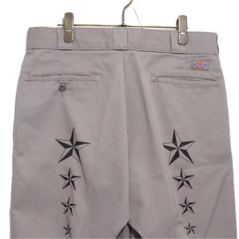 Dickies 90s-00s | Star Graphic Work Pants "Gray" (Made in Mexico)