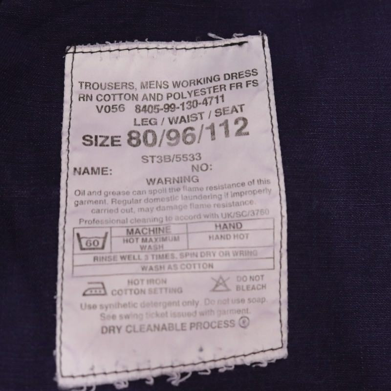 90s Vintage Royal Navy | Working Dress Trousers (Side Adjuster / OPTI Zip)