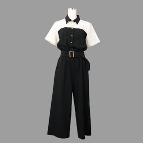 Diagram GRACE CONTINENTAL 22AW | Bicolor Salopette "White×Black" (0322317195)