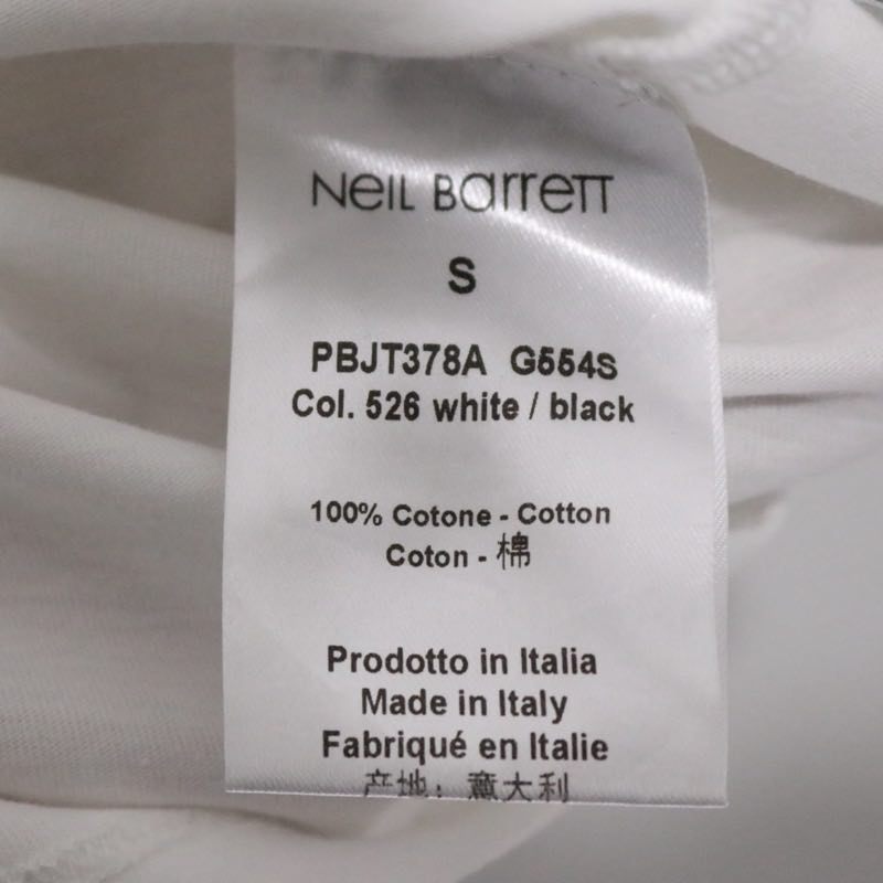 Neil Barrett | Inverted Logo T-Shirt "White" (PBJT378A G554S)
