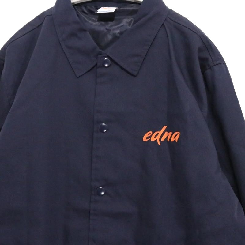 EDNA surfboards | Coach Jacket "Navy / Orange Logo"