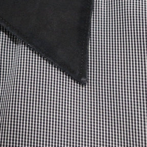 BALMAIN | Gingham S/S Shirt "Tiger Embroidery / Black Collar"