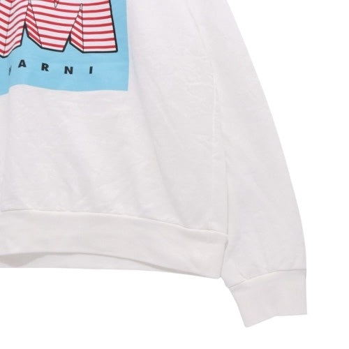MARNI | One Point Logo Crew Neck Sweatshirt "White" (M00398-M00J6)