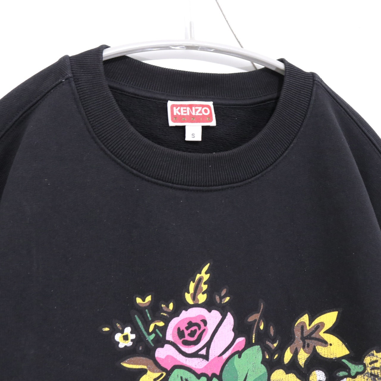 KENZO 22AW | BOKANA Flower Print Crewneck Sweatshirt "Black" (FC65SW045CMI)
