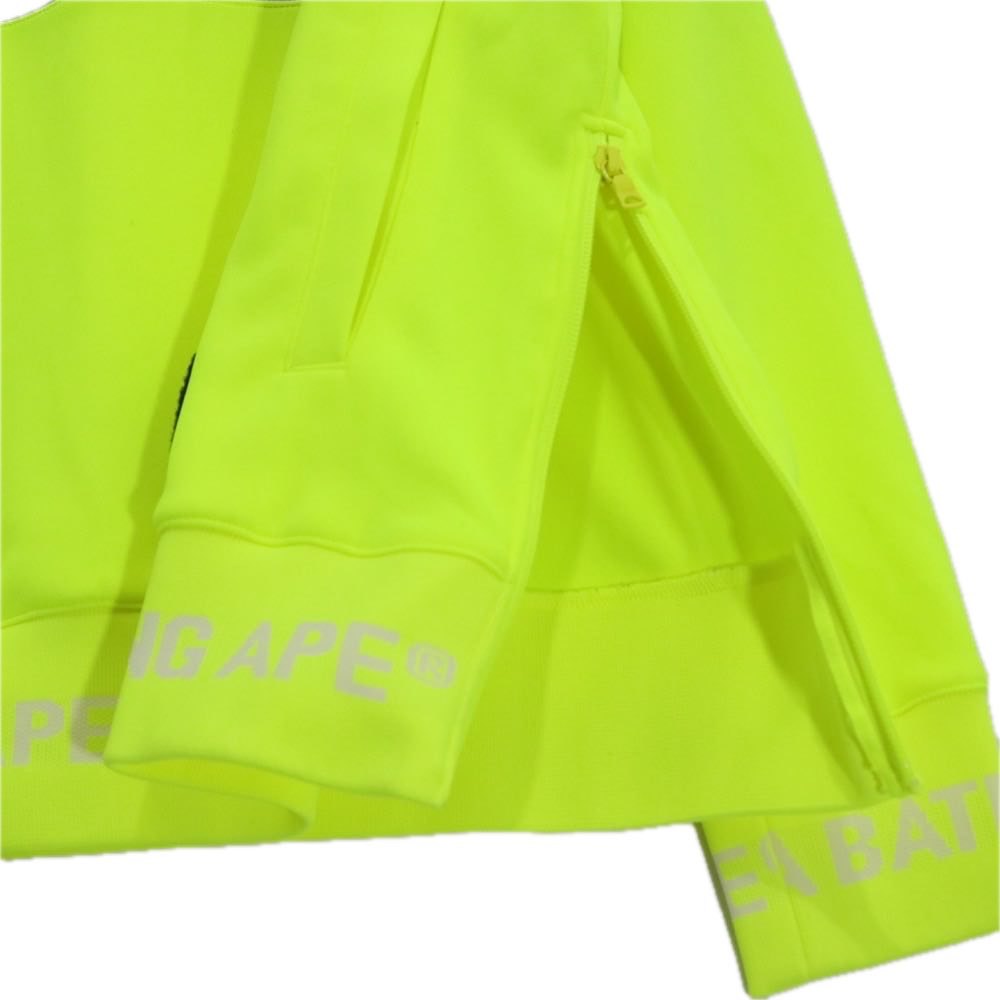 A BATHING APE 18AW | ABC Camo Color Blocked Pullover Hoodie "Green Camo x Neon Yellow" (001PPE301004X)