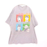 00s Vintage "The Beatles x Star Wars" | Mashup Parody Graphic T-Shirt "Grey"