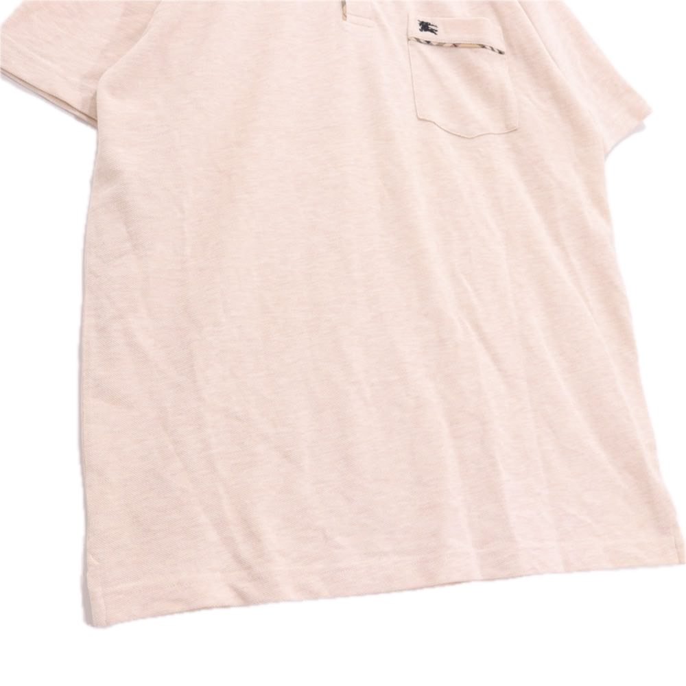 BURBERRY LONDON 90s 00s | Nova Check Collar Polo Shirt "Beige" (Made in Hong Kong)
