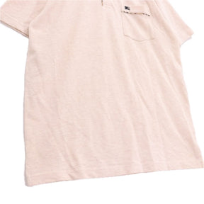 BURBERRY LONDON 90s 00s | Nova Check Collar Polo Shirt "Beige" (Made in Hong Kong)