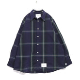 WTAPS 24SS | TXT 01 / LS / COTTON. BROADCLOTH. TEXTILE "Navy/Check"