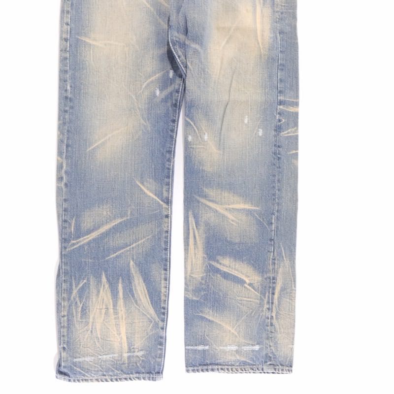 SWAGGER | Damage Denim Pants "Indian & Dollar" Embroidery (SWGPTS-271)