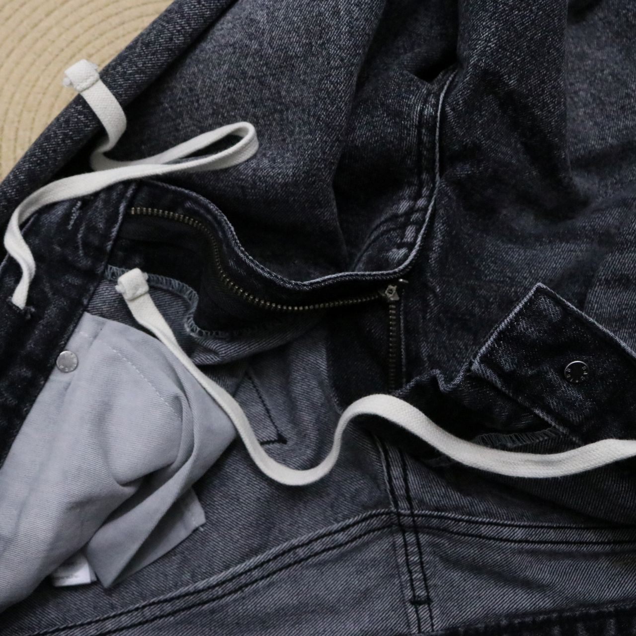 NAUTICA(ノーティカ) Wide Tapered Denim Pants Black