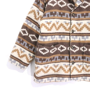 WAGE SCALE | Native Pattern Insulated Wool Jacket "Brown/Multi"