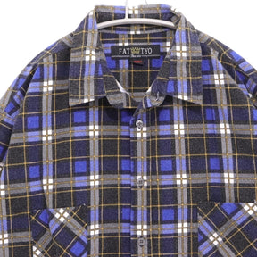FAT 04FW | Flannel Check Shirt JACK "Blue" (F/04-FW/SH-02)