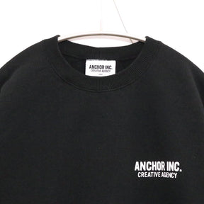 Anchor Inc. 25SS | Crewneck Sweatshirt "Black / Back Print"