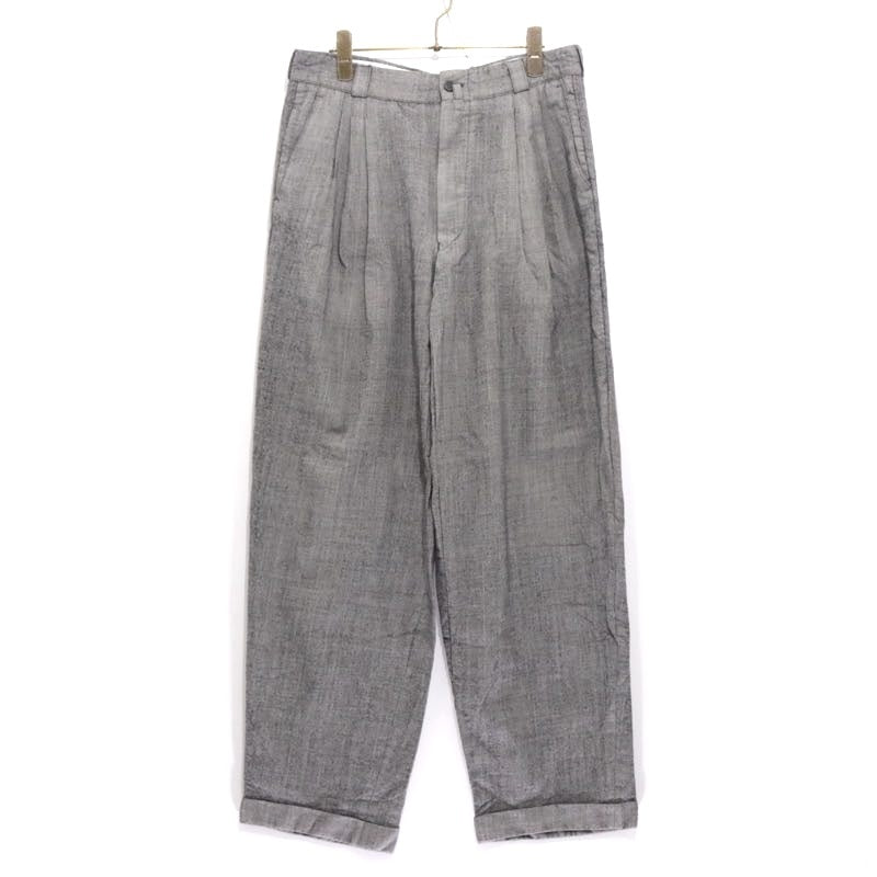 EURO VINTAGE 70s-80s | Bespoke 3Tuck Trousers "OPTIZip / Gray"