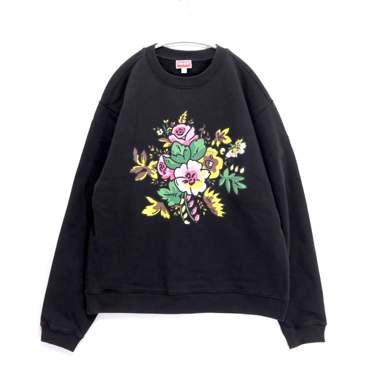 KENZO 22AW | BOKANA Flower Print Crewneck Sweatshirt "Black" (FC65SW045CMI)