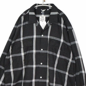 nanamica 25AW | Flannel PALAKA Check Shirt "Black/White" (S25FG016)