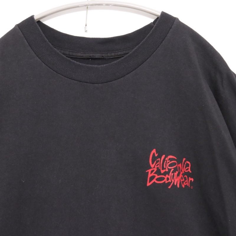 90s Vintage California Body Wear | "Old & Strong" Graphic T-Shirt "Black"