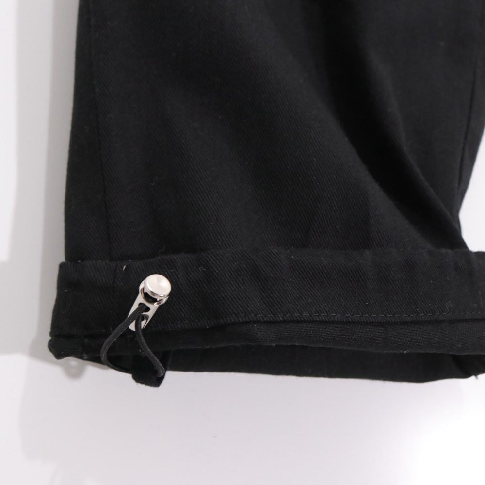 sacai 21AW | Chino Grosgrain Wide Tapered Pants "Black" (21-02652M)